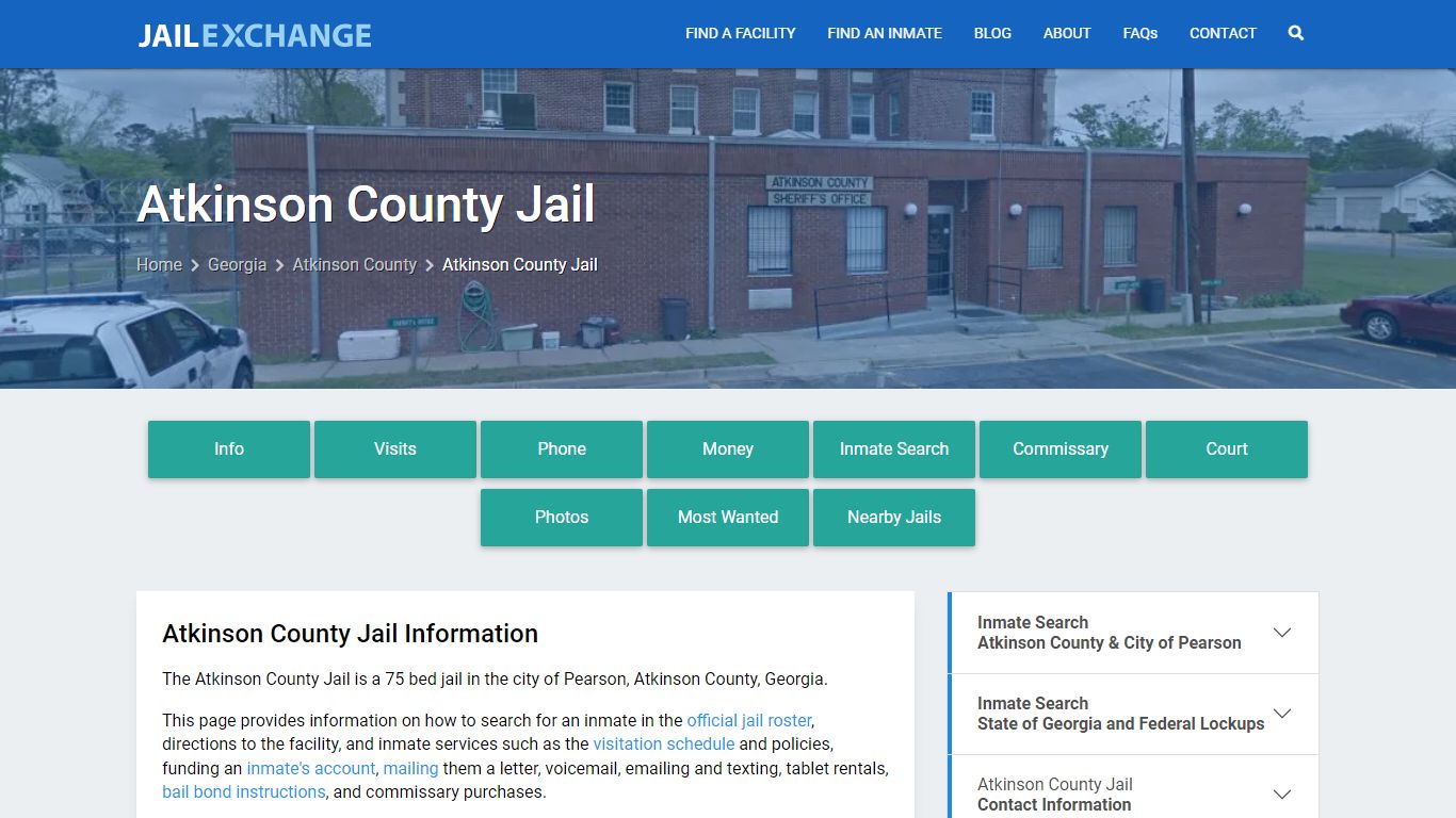 Atkinson County Jail, GA Inmate Search, Information